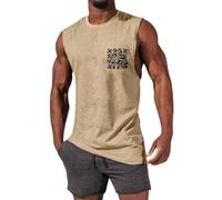 Camiseta de Tirantes Hombre con Diseño Código QR, Top sin Mangas Ligero y Transpirable para Deporte Playa y Entrenamiento