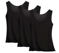 Camiseta de tirantes Leger suave, cuello redondo, sin mangas, informal, para mujer, talla grande, camisa de lino, verano, camiseta transpirable, blusa fina, cómoda, tops cortos, XXXL, Negro , XXL