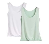 Camiseta de tirantes ligero y suave, cuello redondo, sin mangas, informal, para mujer, talla grande, camisa de lino, verano, camiseta transpirable, blusa ajustada, alta cómoda, tops cortos, XXXL, Mint