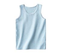 Camiseta de Tirantes Niño Niña Camiseta Básica de Sin Mangas con Cuello V para Niñas y Niños Ligero y Transpirable Camisetas Interior de Rayas Cómodo Tank Top de Algodón Verano 3-13 Años