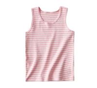 Camiseta de Tirantes Niño Niña Camiseta Básica de Sin Mangas con Cuello V para Niñas y Niños Ligero y Transpirable Camisetas Interior de Rayas Cómodo Tank Top de Algodón Verano 3-13 Años