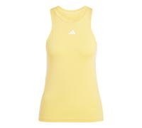 adidas Mujer AEROREADY Train Essentials Regular 3-Stripes Tank Top, Semi Spark/White, L