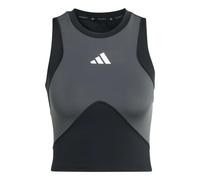 adidas Mujer Techfit Workout Color Block Tank Shirt, Black/Carbon, L
