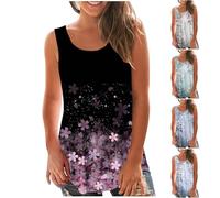 Camiseta de tirantes para mujer, algodón, fina, para mujer, verano, sin mangas, talla grande, fluida, camisa de playa, suelta, cuello redondo, camiseta informal, camiseta ligera, color liso, Z3-negro