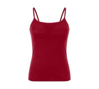 Camiseta de tirantes para mujer de algodón fino, soporte para garganta integrado de algodón, de gran tamaño, color liso, tops simples, tops casuales, camiseta acolchada, camiseta refrescante, blusa