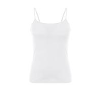 Camiseta de tirantes para mujer de algodón fino, soporte para garganta integrado de algodón, de gran tamaño, color liso, tops simples, tops casuales, camiseta acolchada, camiseta refrescante, blusa