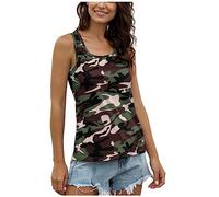 Camiseta de tirantes para mujer, diseño de camuflaje, camiseta sin mangas, camiseta de tirantes Y2k, camiseta de tirantes para mujer, camiseta básica de moda, camiseta interior, festival, fiesta