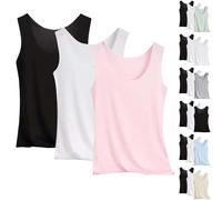 Camiseta de tirantes para mujer, ligera, suave, cuello redondo, sin mangas, informal, camiseta para mujer, talla grande, camisa de lino, verano, camiseta transpirable, blusa ajustada, superior, cómoda