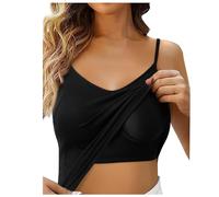 Camiseta de tirantes para mujer Unicolor Crop Top Camisetas Deportivas versátil, monocolor, informal Sexy Corte Ajustado Elegante Cómoda Camisa Primavera Verano Moda