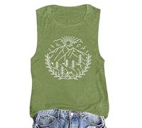 Camiseta de tirantes para mujer, verano, estampado de verano, ligera y aireada, sexy, camiseta de tirantes bohemia, básica, deportiva, bonita, de punto, a rayas, camiseta muscular, elegante, extra
