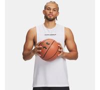 Camiseta de tirantes Under Armour Hoops Training para hombre Blanco / Negro XL