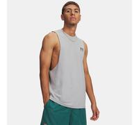 Under Armour Camiseta de tirantes Left Chest Cut-Off para hombre Acero Light Heather/Negro S