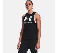 Camiseta de tirantes Under Armour Rival para mujer Negro / Blanco XL