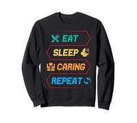 Camiseta De Trabajador Social Eat Sleep Caring Trabajo Sudadera