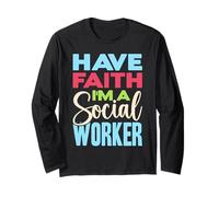 Camiseta De Trabajador Social Have Faith I´m A Trabajo Manga Larga