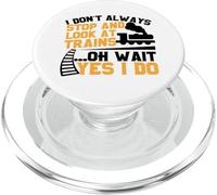 Camiseta de Tren para niños Stop and Look and Trains PopSockets PopGrip para MagSafe