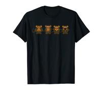 Camiseta de tres monos, cuarto mono es da regalo divertido Camiseta