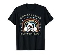 Camiseta de tributo divertida con texto en inglés "someone i love lifts in heaven" Camiseta