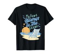 Camiseta de Vacaciones My Heart Belongs to The Ocean Cruise Camiseta