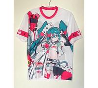 Camiseta de Verano 2026 Anime Racing Miku, Estilo Urbano Moderno Y2K, Good Smile Racing, Estampado Completo, Manga Corta, Informal, Unisex, para Fans TOZYR3636