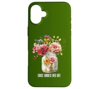 Camiseta de verano con frasco de flores silvestres Elige la bondad sobre el Carcasa para iPhone 16 Plus