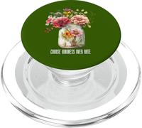 Camiseta de verano con frasco de flores silvestres Elige la bondad sobre el PopSockets PopGrip para MagSafe