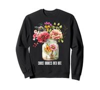Camiseta de verano con frasco de flores silvestres Elige la bondad sobre el Sudadera