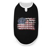 Camiseta de Verano con la Bandera de Golf de Estados Unidos para Perros y Gatos, Chaleco gráfico, Camiseta sin Mangas para Mascotas