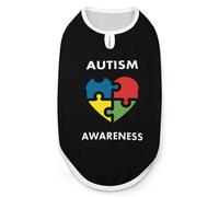 Camiseta de Verano con Ropa para Perros y Gatos Que promueve la concienciación sobre el Autismo, Chaleco gráfico, Camiseta sin Mangas para Mascotas