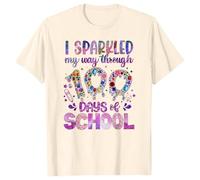 Camiseta de verano de manga corta para mujer, estilo informal, con texto en inglés "We Out Teachers", beige, L