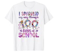 Camiseta de verano de manga corta para mujer, estilo informal, con texto en inglés "We Out Teachers", blanco, L