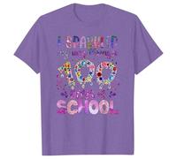 Camiseta de verano de manga corta para mujer, estilo informal, con texto en inglés "We Out Teachers", Morado (, M