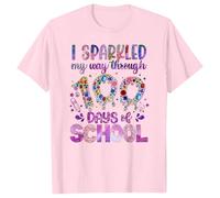 Camiseta de verano de manga corta para mujer, estilo informal, con texto en inglés "We Out Teachers", rosa, M