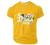 Camiseta de verano deportiva 2026 divertida con frases divertidas para aficionados al fútbol - Cómoda camiseta de manga corta., amarillo, 3XL
