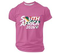 Camiseta de verano deportiva 2026 divertida con frases divertidas para aficionados al fútbol - Cómoda camiseta de manga corta., Rosa intenso., L
