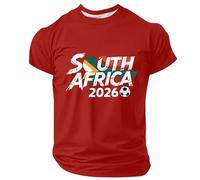 Camiseta de verano deportiva 2026 divertida con frases divertidas para aficionados al fútbol - Cómoda camiseta de manga corta., rojo, M