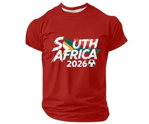 Camiseta de verano deportiva 2026 divertida con frases divertidas para aficionados al fútbol - Cómoda camiseta de manga corta., rojo, S