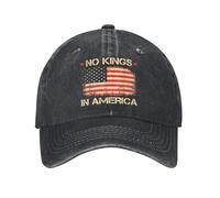 Camiseta de Verano No Kings In America Gorra de béisbol con Bandera de EE. UU. Democracia Protector Solar Estampado Lavado Gorra de Camionero Unisex Gorra de béisbol para Hombres