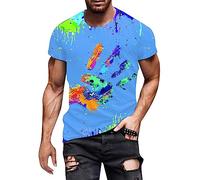 Camiseta de verano para hombre con estampado 3D arcoíris para salir, ajuste holgado, camisetas deportivas de 2026, camisetas coloridas, informales, lindas camisetas de primavera de teñido anudado