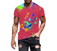 Camiseta de verano para hombre con estampado 3D arcoíris para salir, ajuste holgado, camisetas deportivas de 2026, camisetas coloridas, informales, lindas camisetas de primavera de teñido anudado