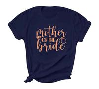 Camiseta de verano para mujer con texto en inglés "Mother of the Bride", divertidas camisetas casuales de entrenamiento 2026, lindas camisetas de ajuste holgado, estampadas de moda Y2K, camisetas con