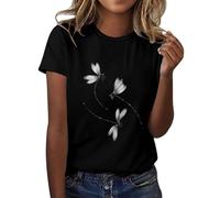 Camiseta de verano para mujer, diseño de girasoles, manga corta, con gráficos bonitos, camisetas sueltas para mujer, camisetas de algodón, blusa, blusa, blusa, tops festivos, elegantes, camisetas