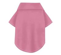 Camiseta de verano para perro de color morado rosado puro, con botones, transpirable, fresca, para mascotas, sudadera para cachorros, gatitos, perfecta para el uso diario y sesiones de fotos, talla L