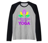 Camiseta de Yoga - Día Internacional del Yoga Camiseta Manga Raglan