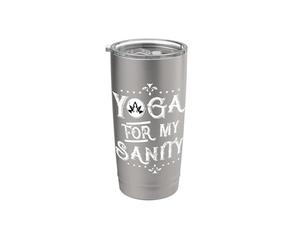 CAMISETA DE YOGA DIVERTIDA. YOGA PARA MI SANIDAD. APRENDE A RELAJARSE Y REFRIGERAR Vaso térmico de acero inoxidable de doble pared