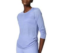 Camiseta de Yoga Manga Larga for Mujer, Holgada, for Entrenamiento en el Gimnasio, Transpirable, Secado rápido, for Correr para Fitness Yoga(Blue,L)