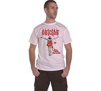 Camiseta Deicide Once Upon The Cross Band Logo oficial para hombre, color blanco, blanco, Blanco