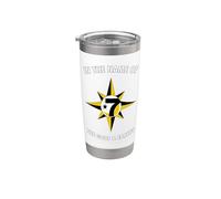 Camiseta del 5% con logotipo de In the Name Of the Gods & Earths 7 Vaso térmico de acero inoxidable de doble pared