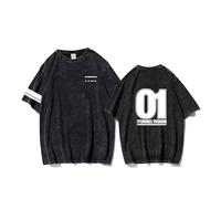Camiseta del álbum Tunnel Vision Worldtour, Camisas lavadas con gráfico Vintage de algodón Estampado(E Black,2XL)