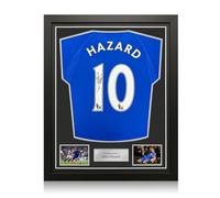Camiseta del Chelsea firmada por Eden Hazard. Enmarcada.